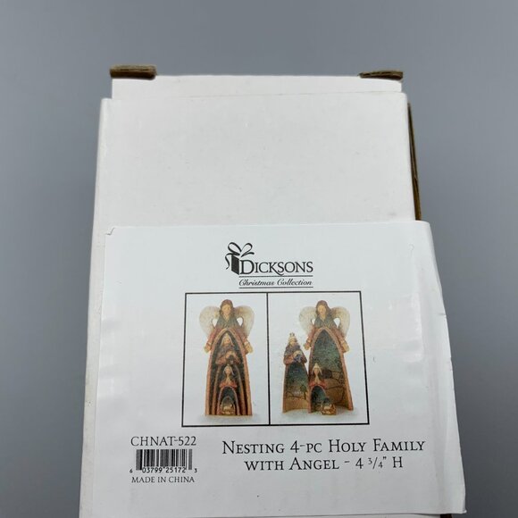 Vintage Dicksons Christmas Collection 4-pc Nesting Holy Family in Box - Picture 2 of 11